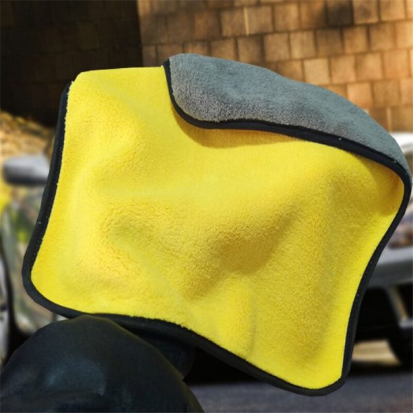 1pc Car Care Polishing Wash Towels Plush Microfiber Washing Drying Towel Strong Thick Plush Polyester Fiber Car Cleaning Cloth - Image 4