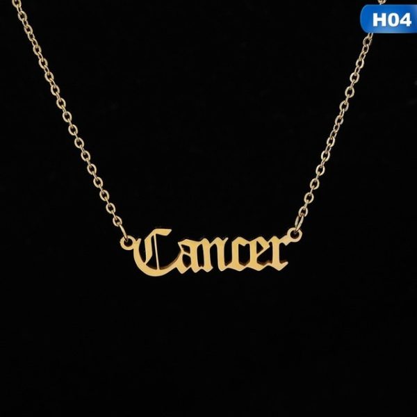 12 Zodiac Letter Constellations Pendants Necklace For Women Men Virgo Libra Scorpio Sagittarius Capricorn Aquarius Birthday Gift - Image 10