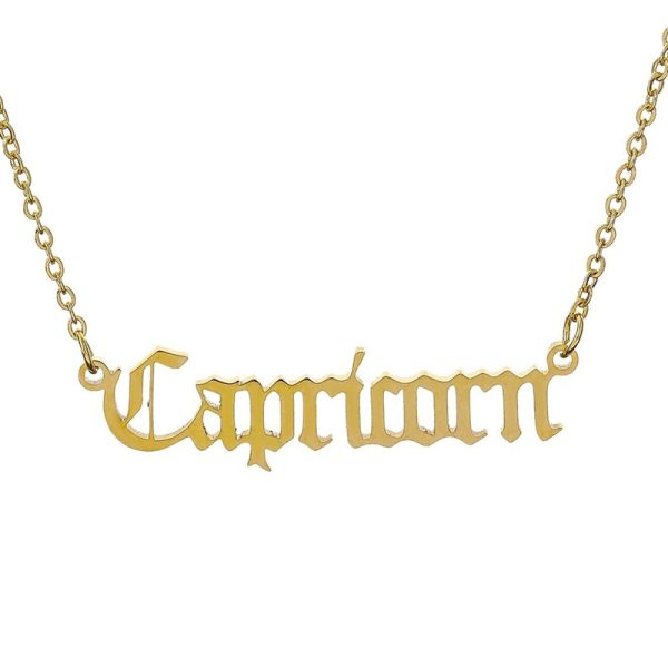 12 Zodiac Letter Constellations Pendants Necklace For Women Men Virgo Libra Scorpio Sagittarius Capricorn Aquarius Birthday Gift - Image 3