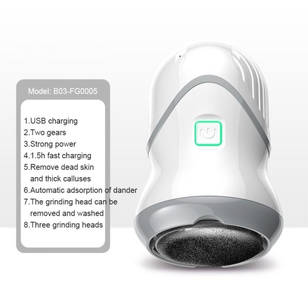 Rechargeable Foot Files Clean Tools for Hard Cracked Skin Electric Foot Grinder Vacuum Callus Remover Foot Pedicure Tools - Image 4