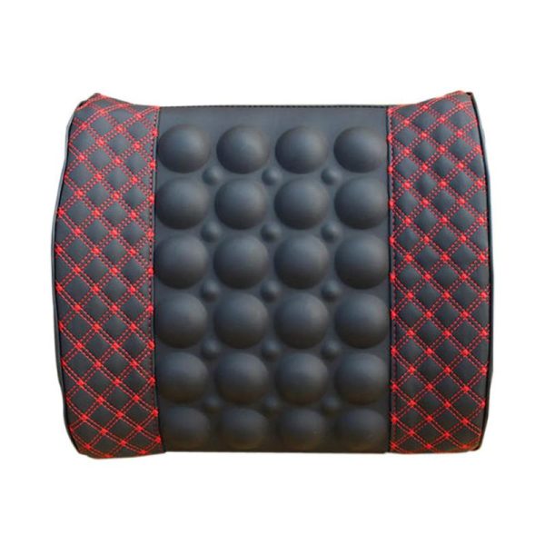 Car Lumbar Support Pillow 12V Electric Massage Auto Seat Back Relaxation Office Chair Waist Lumbar Support Cotton Cushion Pillow - Image 4