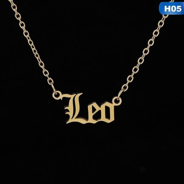 12 Zodiac Letter Constellations Pendants Necklace For Women Men Virgo Libra Scorpio Sagittarius Capricorn Aquarius Birthday Gift - Image 11