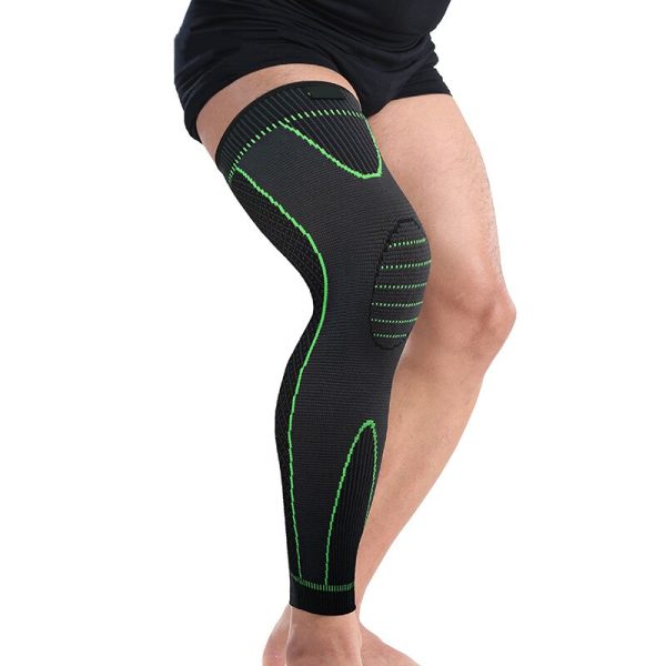 1PCS Mumian S33 Classic Black And Green Knitted Thermal Lengthen Sports Kneecaps - Image 2