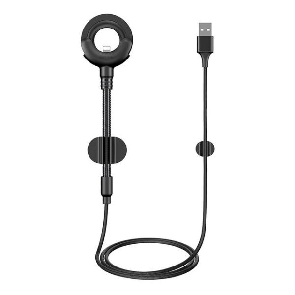 Baseus USB Cable For iPhone XS Max XR X 8 7 6 6s 5 5s se 360 Degrees Car Phone Holder Stand Cable Clip Winder USB Charging Cable - Image 7