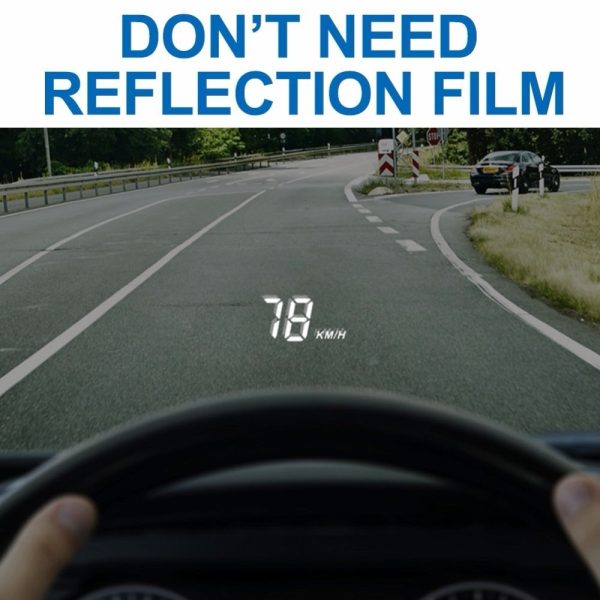 GEYIREN A100 Car HUD Head Up Display OBD2 II EUOBD Overspeed Warning System Projector Windshield Auto Electronic Voltage Alarm - Image 5