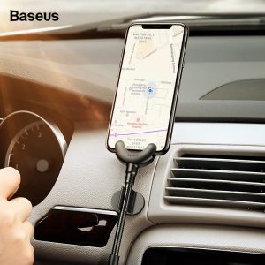 Baseus USB Cable For iPhone XS Max XR X 8 7 6 6s 5 5s se 360 Degrees Car Phone Holder Stand Cable Clip Winder USB Charging Cable