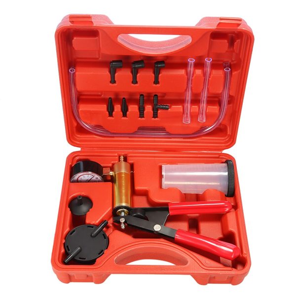 Hand Held DIY Brake Fluid Bleeder Tools Vacuum Pistol Pump Tester Kit Aluminum Pump Body Pressure Vacuum Gauge - Image 2