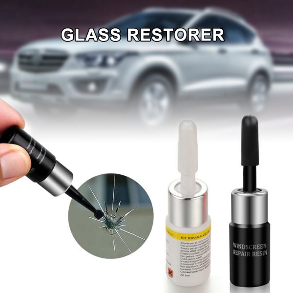 Automotive Glass Nano Repair Fluid Broken Glass Nano Repair Tool Set Black/ White Magic Windshield Repair Tool Kit 3 - Image 2