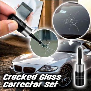 Automotive Glass Nano Repair Fluid Broken Glass Nano Repair Tool Set Black/ White Magic Windshield Repair Tool Kit 3