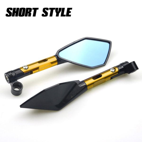 Universal CNC Aluminum Motorcycle Handlebar Rear View Mirrors Blue Anti-glare Mirror for Honda Yamaha Suzuki Scooter ktm - Image 7