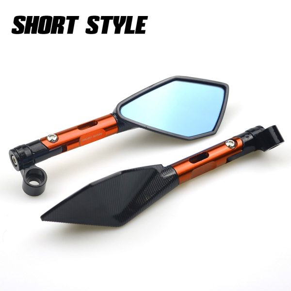Universal CNC Aluminum Motorcycle Handlebar Rear View Mirrors Blue Anti-glare Mirror for Honda Yamaha Suzuki Scooter ktm - Image 8