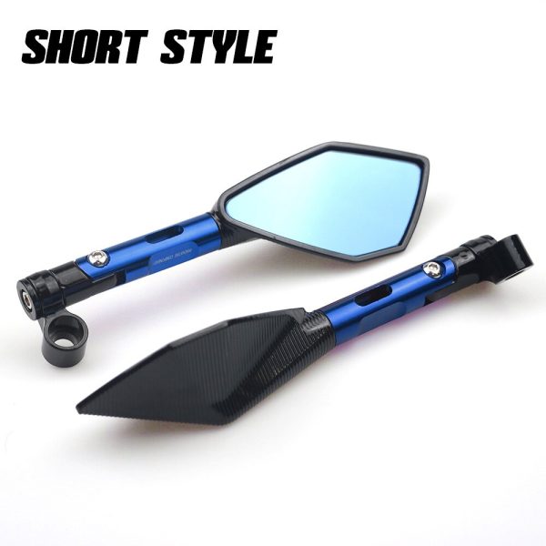 Universal CNC Aluminum Motorcycle Handlebar Rear View Mirrors Blue Anti-glare Mirror for Honda Yamaha Suzuki Scooter ktm - Image 11