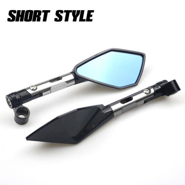 Universal CNC Aluminum Motorcycle Handlebar Rear View Mirrors Blue Anti-glare Mirror for Honda Yamaha Suzuki Scooter ktm - Image 9