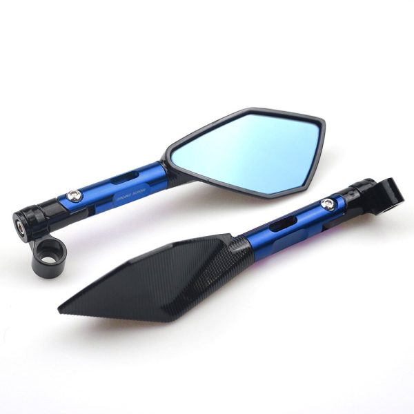 Universal CNC Aluminum Motorcycle Handlebar Rear View Mirrors Blue Anti-glare Mirror for Honda Yamaha Suzuki Scooter ktm - Image 3