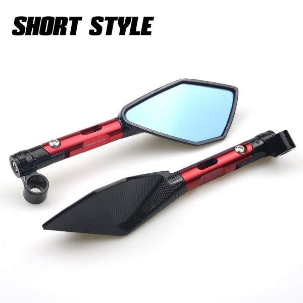 Universal CNC Aluminum Motorcycle Handlebar Rear View Mirrors Blue Anti-glare Mirror for Honda Yamaha Suzuki Scooter ktm - Image 10